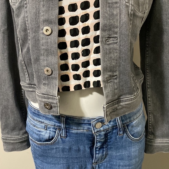 AG Adriano Goldschmied Robyn Jean Jacket Dark Gray Slim Pockets Sz XS NEW - Picture 6 of 13